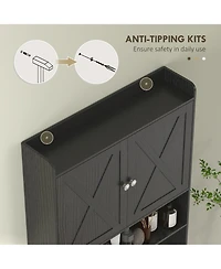 Slickblue Sturdy Compact Bathroom Cabinet for Towels and Bathroom Storage