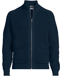 Lands' End Men's Long Sleeve Drifter Full Zip Cardigan Sweater