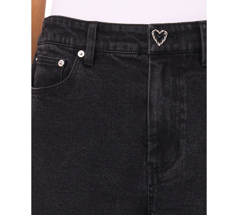 CeCe Women's Mid Rise Wide Leg Classic Jeans