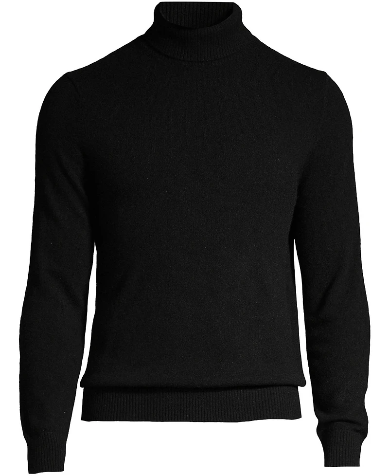 Lands' End Men's Fine Gauge Cashmere Turtleneck Sweater