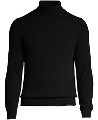 Lands' End Men's Fine Gauge Cashmere Turtleneck Sweater