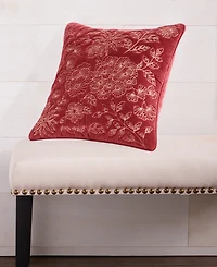 Charter Club Velvet Botanical Decorative Pillow, 18" x
