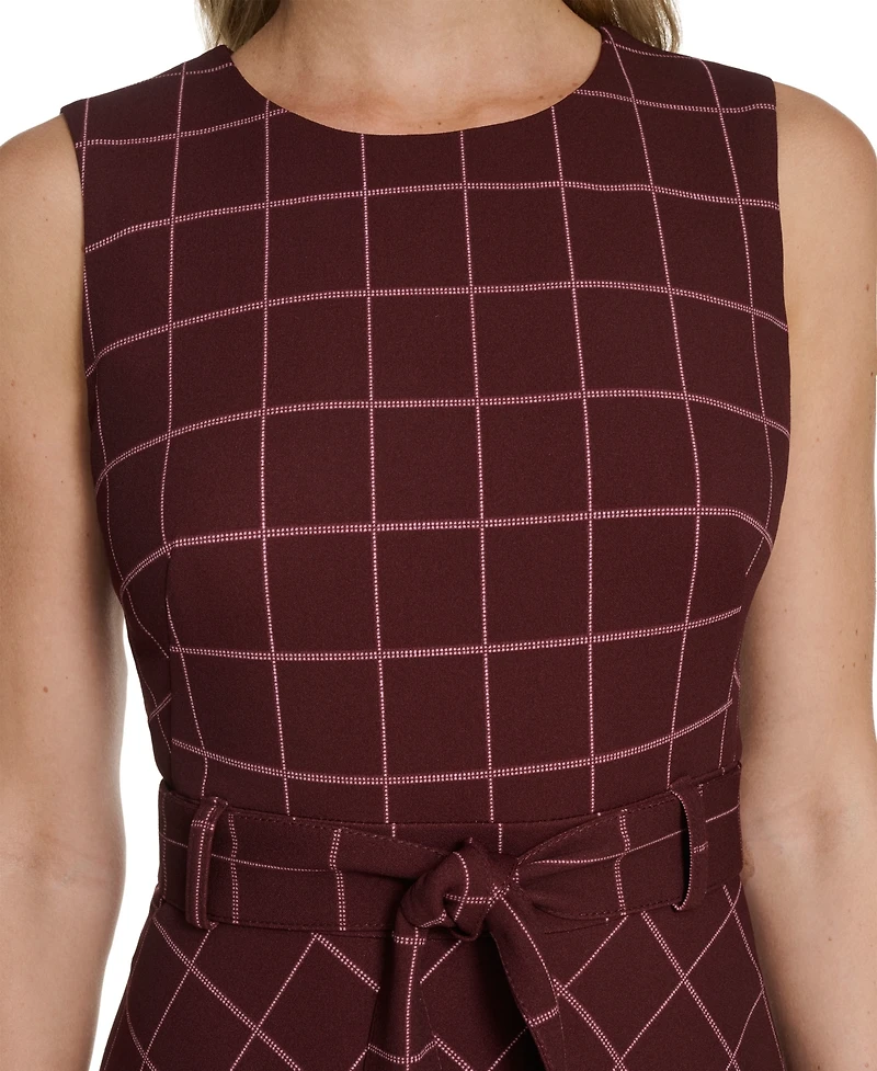 Calvin Klein Women's Belted Fit and Flare Short Dress