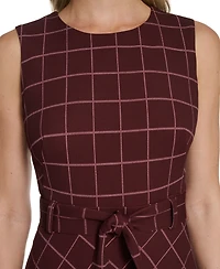 Calvin Klein Women's Belted Fit and Flare Short Dress