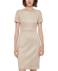 Calvin Klein Women's Crewneck Sheath Short Dress