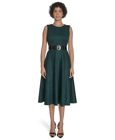 Calvin Klein Women's Belted Midi Dress