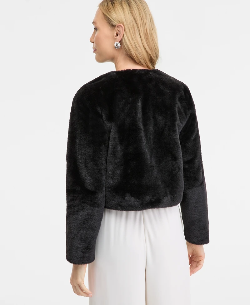I.n.c. International Concepts Petite Faux-Fur Long-Sleeve Jacket, Macy's Exclusive