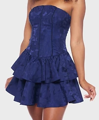 Alex & Sophia Juniors' Strapless Petal Dress