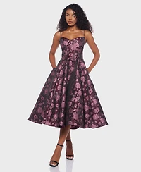 Alex & Sophia Juniors' Jacquard Midi Dress