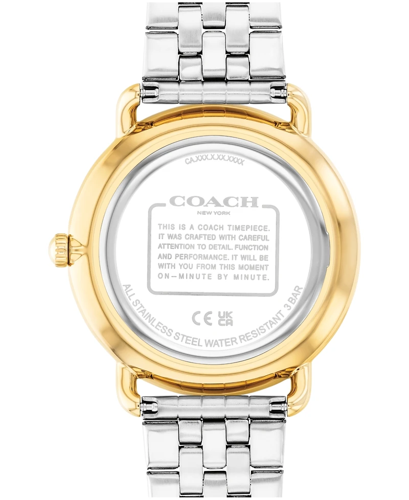 Coach Men's Elliot Two Tone Stainless Steel Bracelet Watch, 43mm