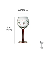 Winterberry Wine Glasses, Set of 4