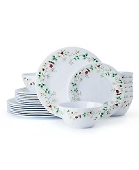 Winterberry Melamine 24 Pc. Dinnerware Set, Service for 8