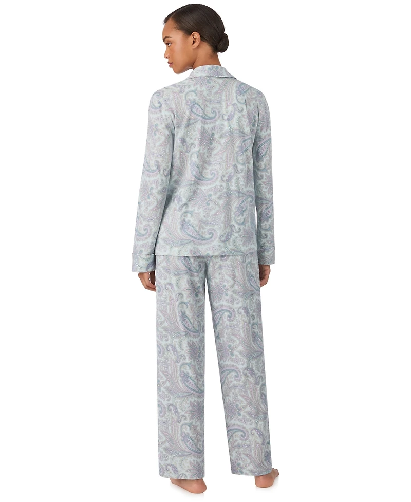 Lauren Ralph Women's 2-Piece Paisley Print Pajama Set