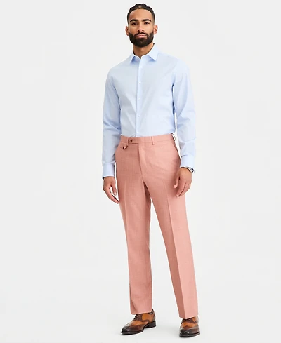 Tayion Collection Men's Classic-Fit Rust Solid Suit Separates Pants