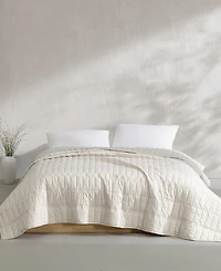 Calvin Klein Washed Percale Solid Cotton 2-Pc. Quilt Set, Twin