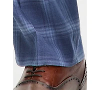 Tayion Collection Men's Classic-Fit Navy Plaid Suit Separates Pants