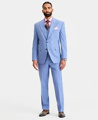 Tayion Collection Men's Classic-Fit Blue Stripe Suit Separates Jacket
