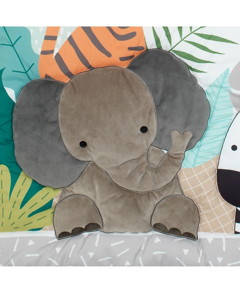 Bedtime Originals Baby Mighty Jungle Animals 3-Piece Nursery Crib Bedding Set