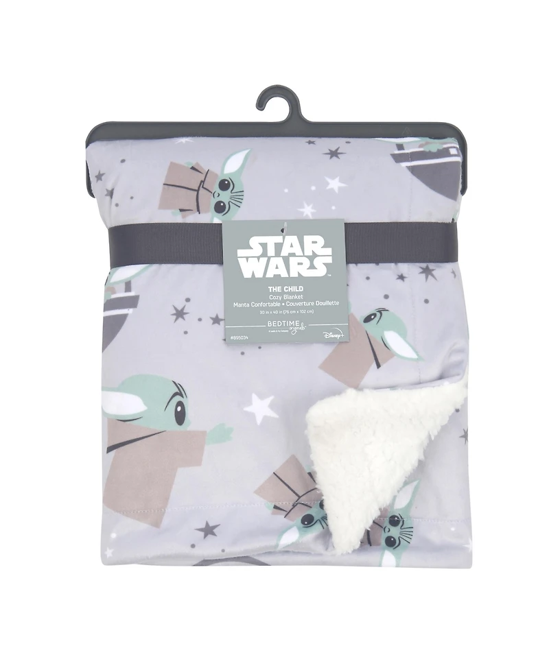 Lambs & Ivy Baby Star Wars Cozy Friends Yoda/Grogu Fleece Blanket