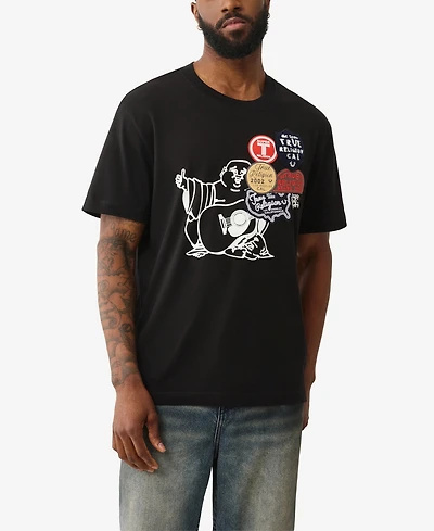 True Religion Men's Patch Rinse Short Sleeve T-Shirt