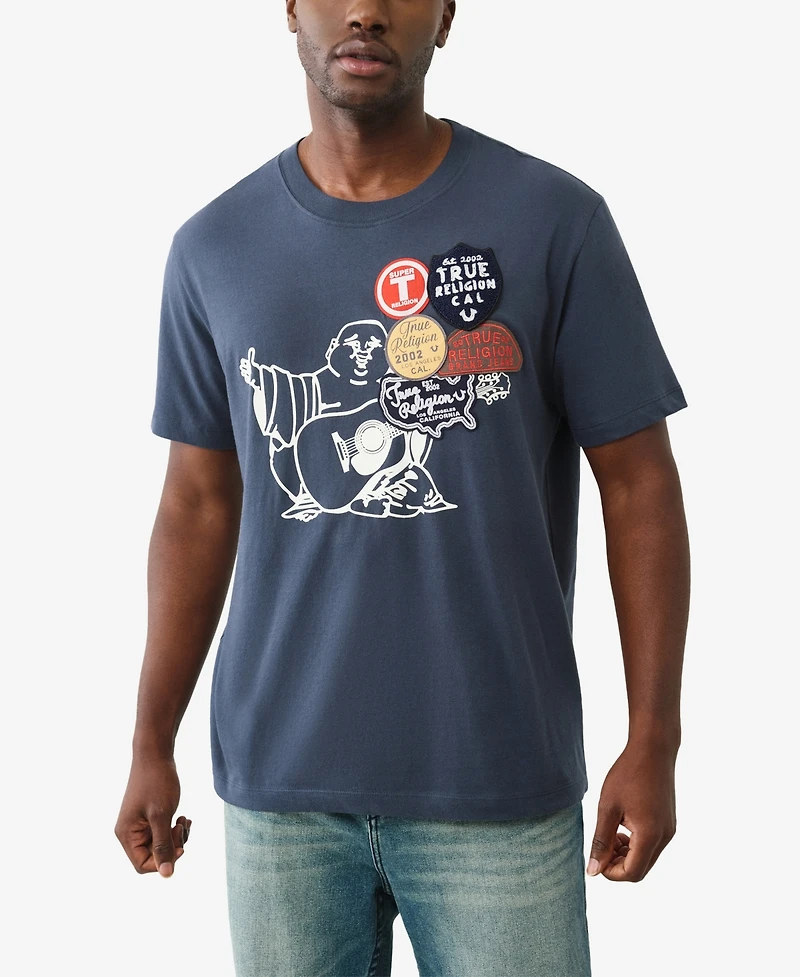 True Religion Men's Patch Rinse Short Sleeve T-Shirt