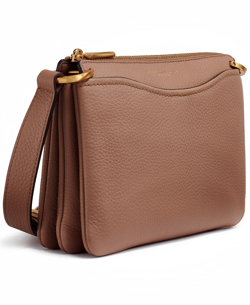 Donna Karan New York Glenwood Zippered Leather Crossbody with Tassel Detail
