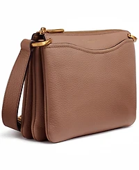 Donna Karan New York Glenwood Zippered Leather Crossbody with Tassel Detail