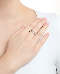 Macy's 2-Piece Cubic Zirconia Ring Set (0.12 ct. t.w.) over Sterling Silver