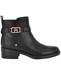 Tommy Hilfiger Women's Ivaide Logo Strap Block Heel Booties