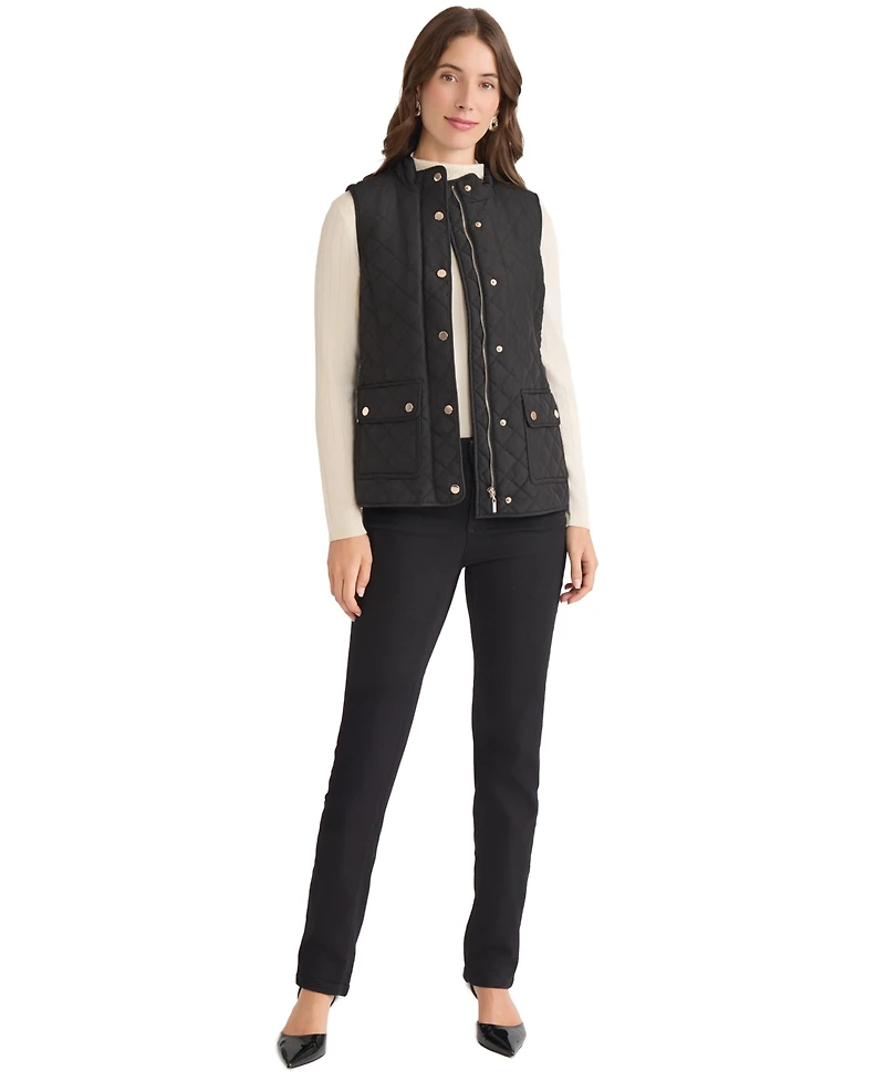 Jones New York Women's Patch Pocket Vest Jacket