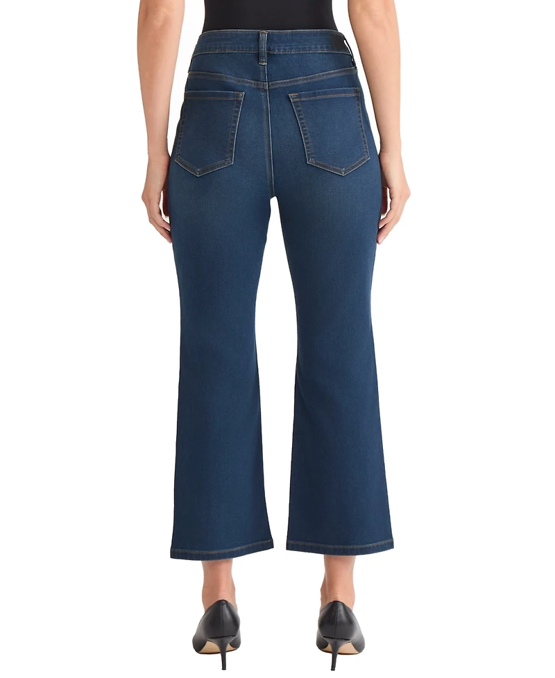 Jones New York Women's City Denim Lexington Crop Flare Jeans