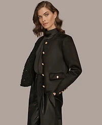 Donna Karan New York Women's Button Up Boxy Coat