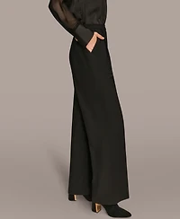 Donna Karan New York Women's Pleat Wide Leg Pull-On Pants