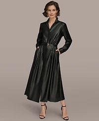 Donna Karan New York Women's Button Front Midi Dress