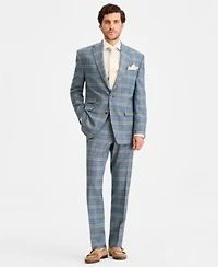 Tayion Collection Mens Classic Fit Plaid Suit Separates