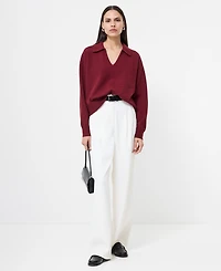 French Connection Women's Sloane Knit Collared Sweater