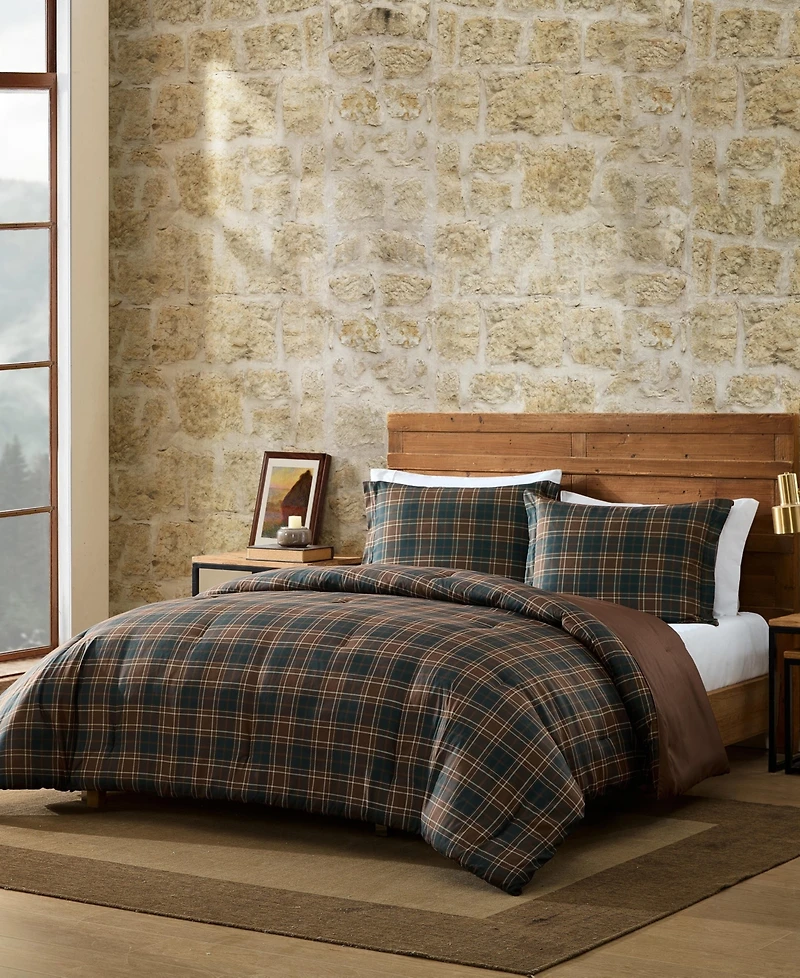 Eddie Bauer Huntley Plaid Microfiber -Pc. Comforter Set