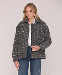 Avec Les Filles Women's Long Sleeve Aviator Jacket