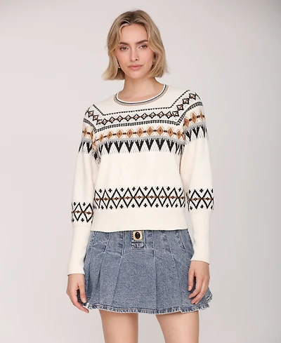 Avec Les Filles Women's Balloon Sleeves Sweater