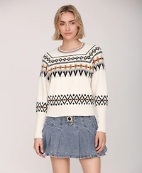 Avec Les Filles Women's Balloon Sleeves Sweater