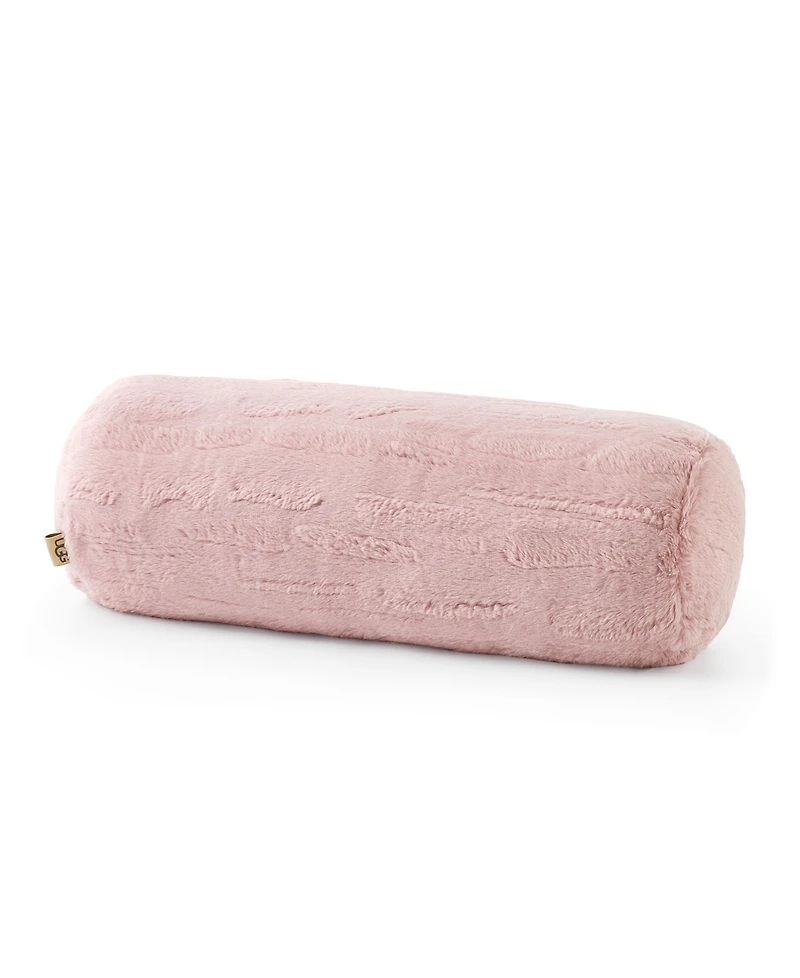 Ugg Valor Carved Faux-Fur Bolster Decorative Pillow, 8" x 26"