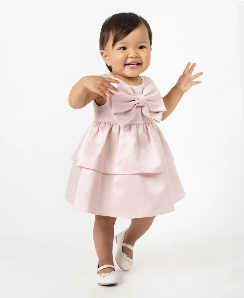Rare Editions Baby Girls Satin Social Dress