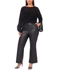 Vince Camuto Plus Long Ruffle Sleeve Top