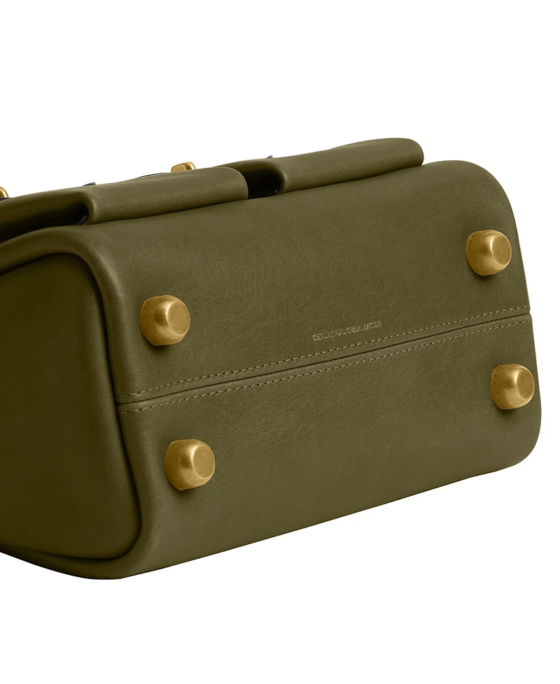 Coach Originals Twin Turnlock Small Waxed Leather Shoulder Bag 20