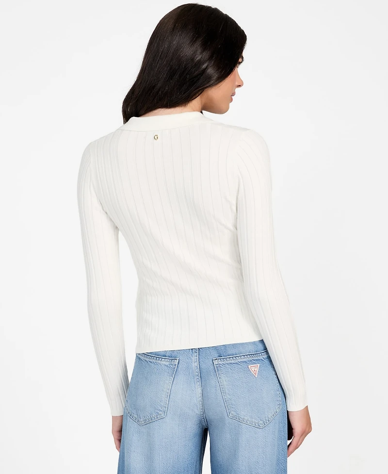 Guess Women's Long Sleeve Ribbed Miranda Sweater