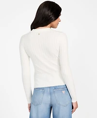 Guess Women's Long Sleeve Ribbed Miranda Sweater