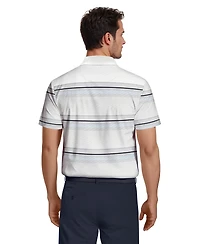 Pga Tour Men's All Over Energize Geo Stripe Polo Shirt