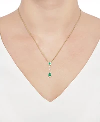 Macy's Ruby (1-1/6 ct. t.w.) and Diamond (1/4 18" Lariat Necklace 14k Gold