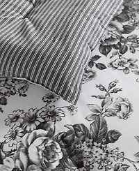 Laura Ashley Toile Delight Cotton -Pc. Comforter Set