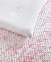 Laura Ashley Delphine Poly Waffle 3-Pc. Comforter Set